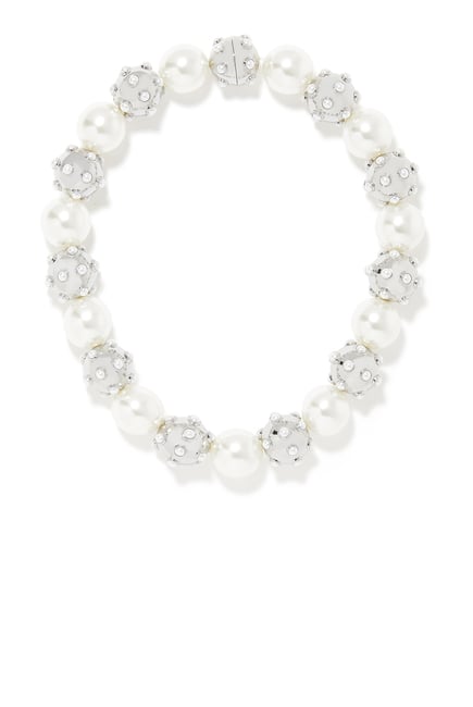 The Pearl Dot Statement Necklace